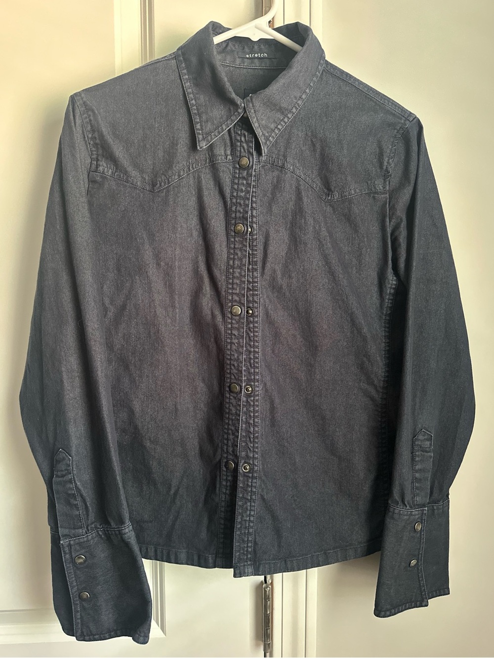 GAP Charcoal Stretch Denim Shirt Jacket